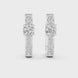 Gold diamond huggie hoop earrings for women