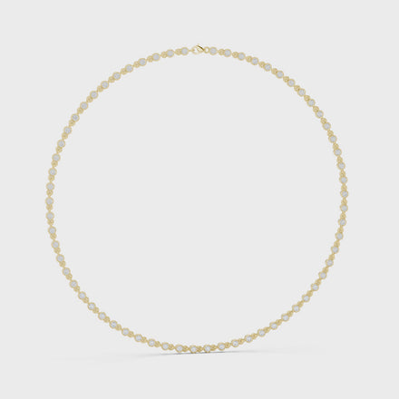 Bezel set diamond tennis necklace