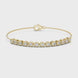 Minimal round lab grown diamond chain bracelet in yellow gold white gold and rose gold with elegant fine jewelry styling
