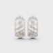 Geometric diamond openwork earrings in gold with lab grown diamonds by Signora Jewels