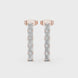 Emerald diamond bar earrings for women