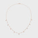 Diamond bezel drop station necklace