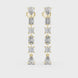 Gold multi shape diamond stud earrings for women