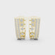 Diamond multi-row hoop earrings in gold by Signora Jewels