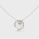 Swirl diamond pendant in gold with lab grown diamonds by Signora Jewels
