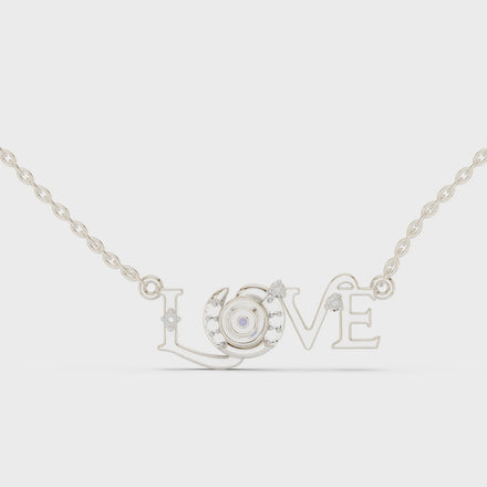 LOVE evil eye diamond pendant in gold with lab grown diamonds by Signora Jewels