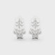 Diamond geometric floral earrings in gold by Signora Jewels