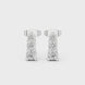 Vertical diamond stud earrings