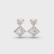 Princess diamond drop earrings for women