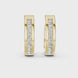 Gold diamond huggie hoop earrings for women
