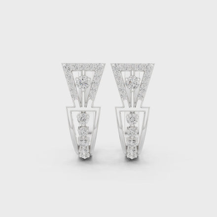 Geometric diamond earrings