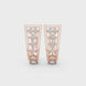 Geometric open diamond earrings in gold by Signora Jewels