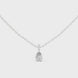Minimal pear cut solitaire diamond pendant in gold with lab grown diamond by Signora Jewels