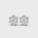 Floral cluster diamond earrings for women