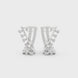 Diamond crossover hoop earrings in gold by Signora Jewels