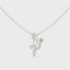 Tulip flower diamond pendant in gold with lab grown diamonds by Signora Jewels