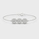 Vintage halo style lab grown diamond bracelet connector with round center diamonds and halo detailing in yellow white and rose gold