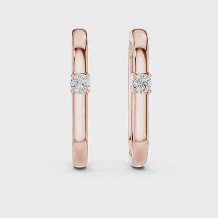 solitaire diamond hoop earrings, oval hoop earrings with single diamond, minimal gold hoop earrings, modern diamond hoops, everyday luxury earrings