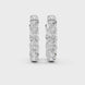 Diamond inside-out hoop earrings with round brilliant diamonds