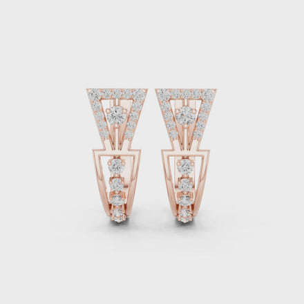 Geometric diamond earrings