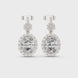 Oval halo lab grown diamond drop earrings in gold by Signora Jewels