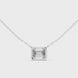 Minimal emerald cut solitaire diamond pendant in gold with lab grown diamond by Signora Jewels