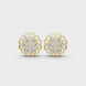 Elegant floral diamond stud earrings
