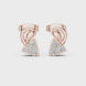 Diamond swirl floral stud earrings in gold by Signora Jewels