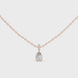 Minimal pear cut solitaire diamond pendant in gold with lab grown diamond by Signora Jewels