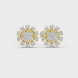 Diamond floral burst stud earrings in gold by Signora Jewels