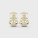 Floral diamond openwork earrings in gold with lab grown diamonds by Signora Jewels