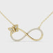 Infinity butterfly diamond pendant in gold with lab grown diamonds by Signora Jewels