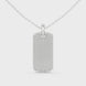 Pavé diamond rectangle dog tag pendant in gold with lab grown diamonds by Signora Jewels