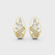 Geometric diamond openwork earrings in gold with lab grown diamonds by Signora Jewels