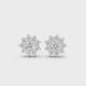 Flower diamond stud earrings