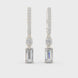 Baguette lab grown diamond drop earrings in gold by Signora Jewels