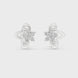 Floral diamond stud earrings in gold with round lab grown diamonds