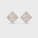 Diamond geometric square stud earrings in gold by Signora Jewels