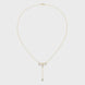 Baguette diamond drop necklace