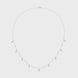 Diamond bezel drop station necklace