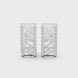 Modern geometric diamond hoop earrings