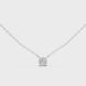 Minimal round cut solitaire diamond pendant in gold with lab grown diamond by Signora Jewels