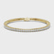 Oval cut lab grown diamond tennis bracelet in yellow gold white gold and rose gold with elegant luxury diamond setting
