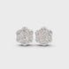 Oval pave diamond earrings for women