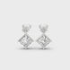 Princess diamond drop earrings for women