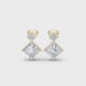 Princess diamond drop earrings for women