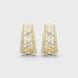 Diamond geometric openwork earrings in gold by Signora Jewels