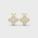 Geometric diamond stud earrings