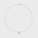 Pear solitaire diamond necklace with minimal pendant design