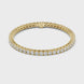 Classic round diamond tennis bracelet available in yellow gold white gold and rose gold with 49 brilliant diamonds in elegant collet setting design